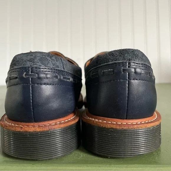 Dr. Martens x Agyness Deyn AGGY BLUCHER in Navy Leather - Picture 8 of 13